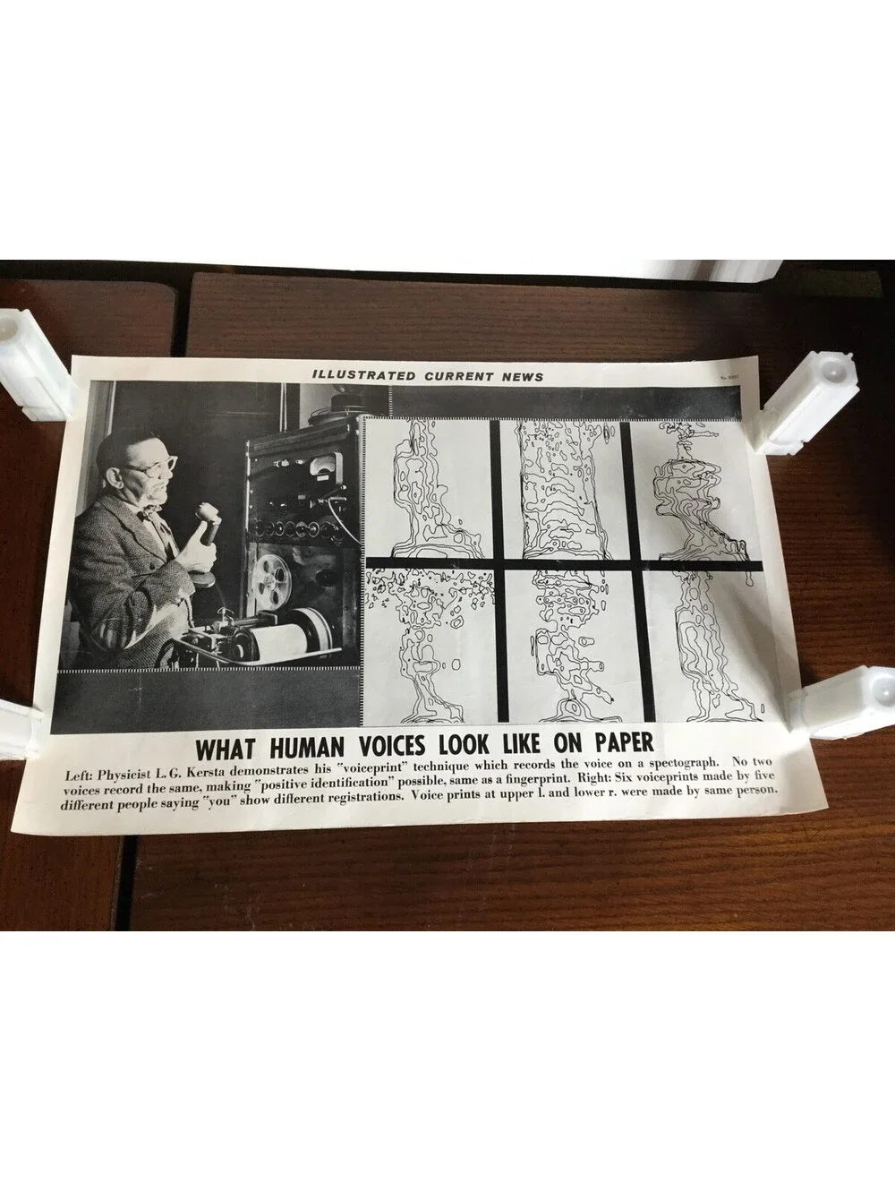 Illustrated Current News - Voice Record on Spectrograph LG Kersta Voiceprint